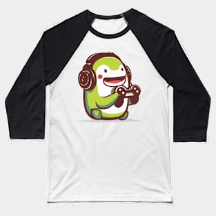 Avocado Gamer: Cute Drawing of an Avocado Playing Video Games Baseball T-Shirt